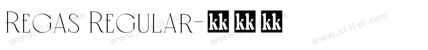 Regas Regular字体转换
